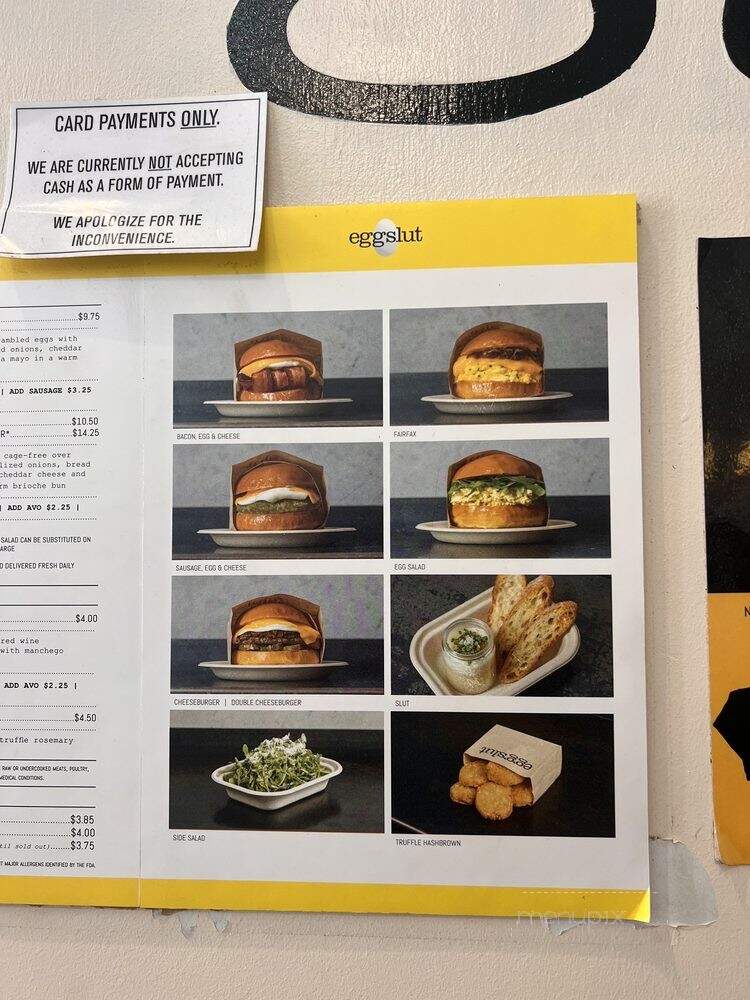Eggslut - Glendale, CA menu_pic