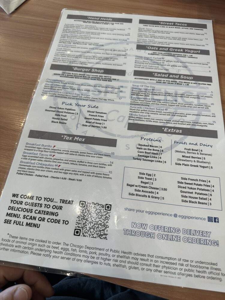 Eggsperience - Chicago, IL menu_pic