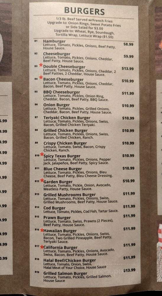 EJ Burger Kent - Kent, WA menu_pic