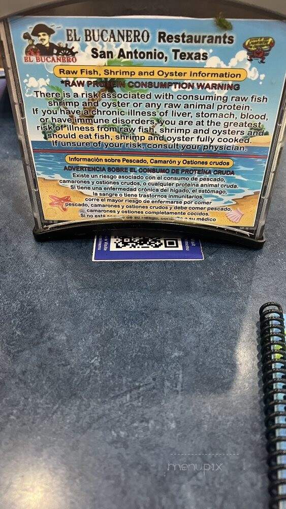 El Bucanero - San Antonio, TX menu_pic