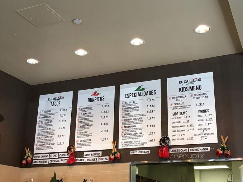 El Callejon - Naperville, IL menu_pic