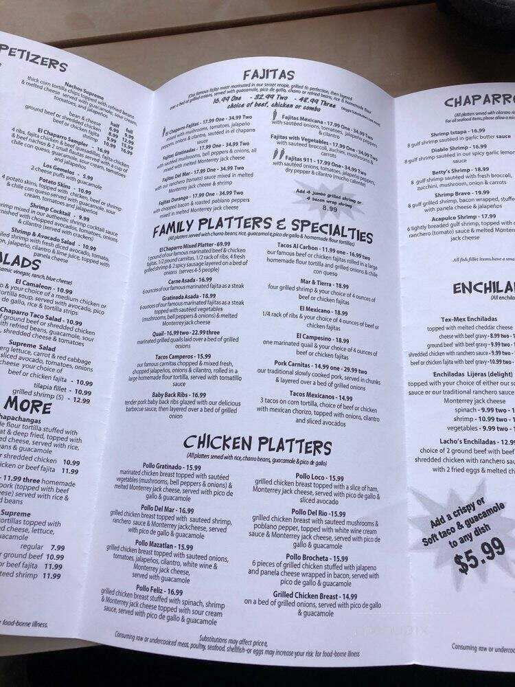 El Chaparro Mexican Bar & Grill - Spring, TX