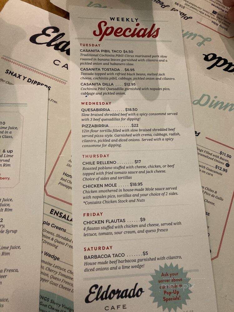 Eldorado Cafe - Austin, TX menu_pic