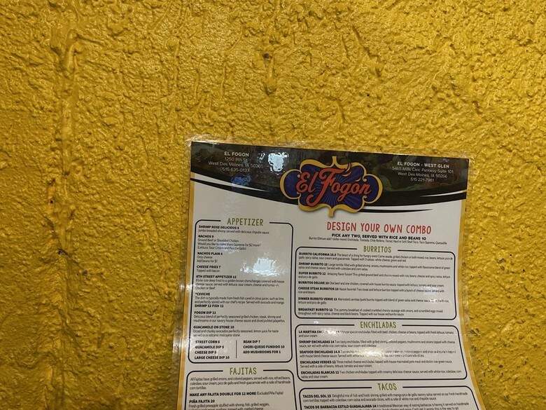 El Fogon - West Des Moines, IA menu_pic