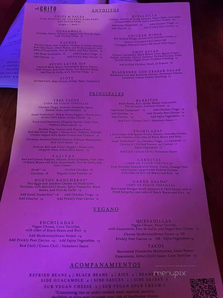 El Grito Taqueria - Seattle, WA menu_pic