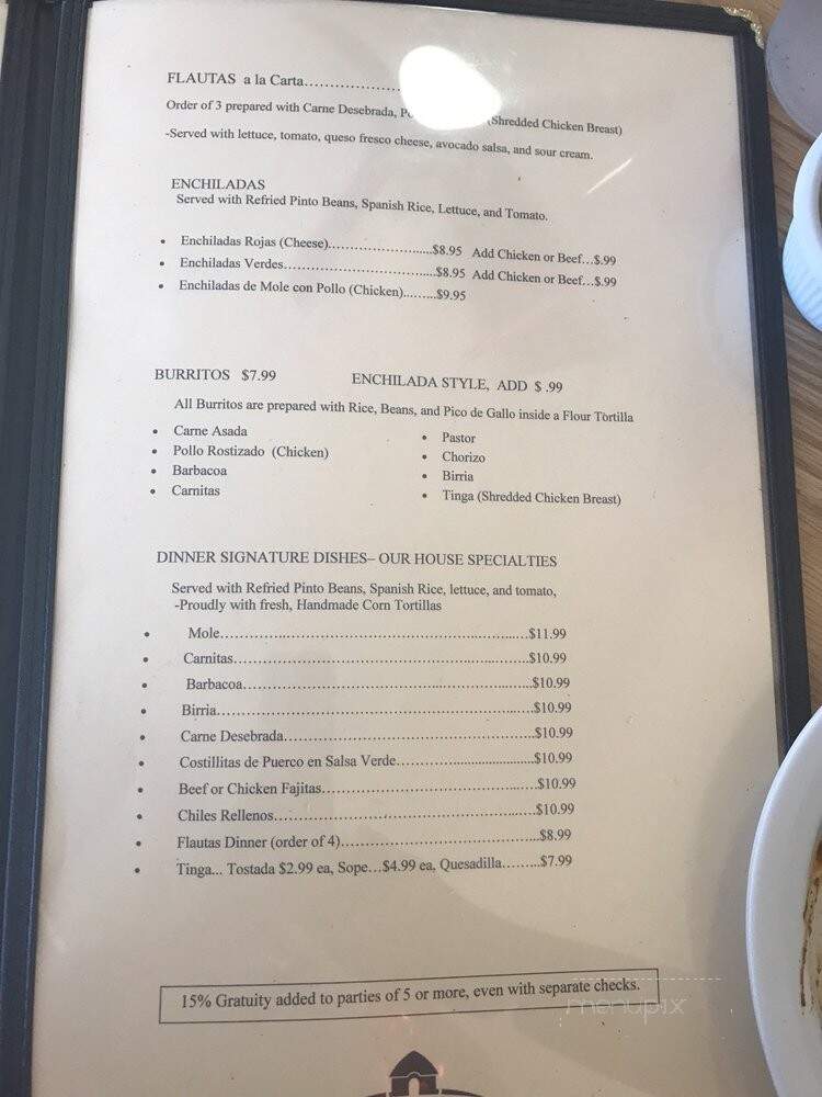 El Jacal Mexican Restaurant - Phoenix, AZ menu_pic