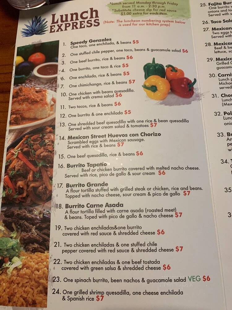 El Jimador - Lexington, SC menu_pic