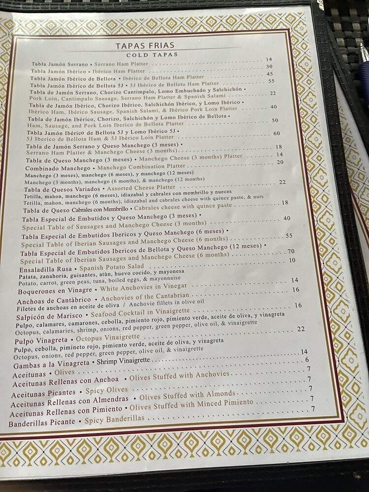 El Manchego Restaurant - Miami, FL menu_pic