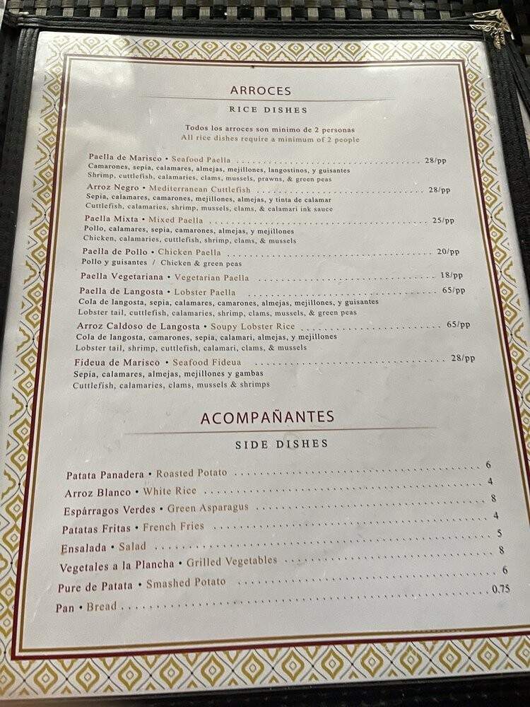 El Manchego Restaurant - Miami, FL menu_pic