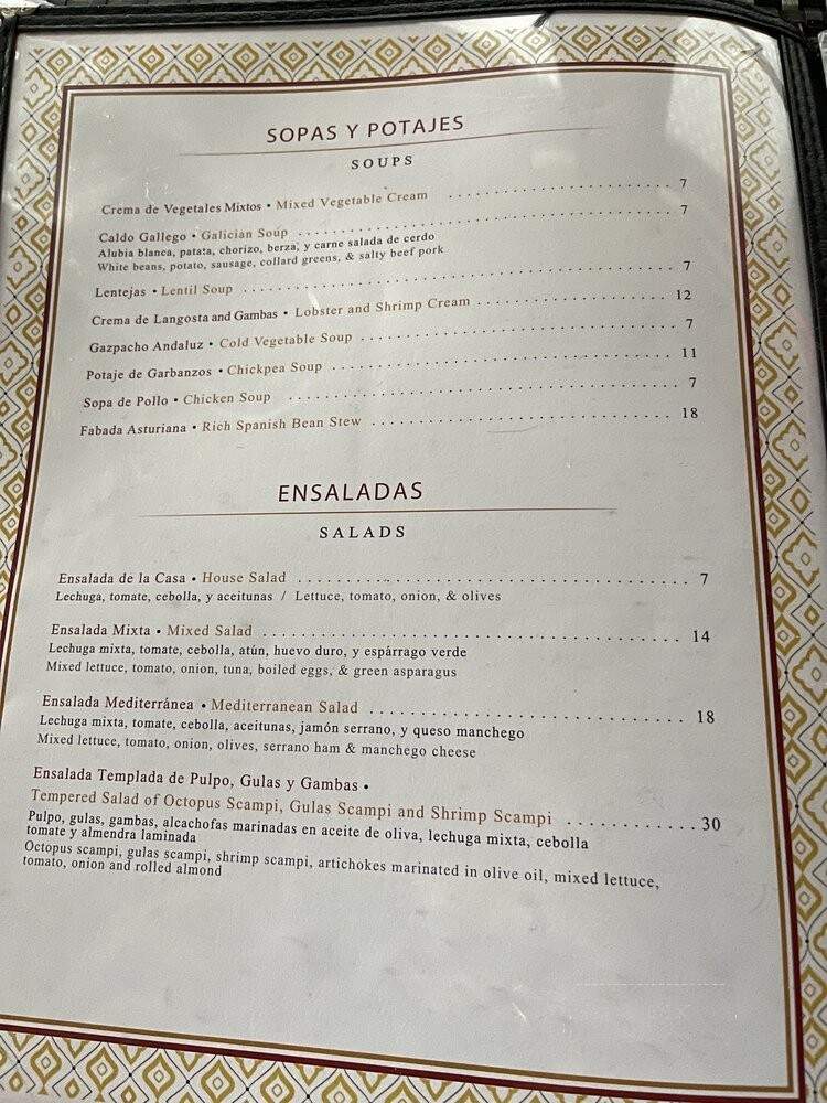 El Manchego Restaurant - Miami, FL menu_pic