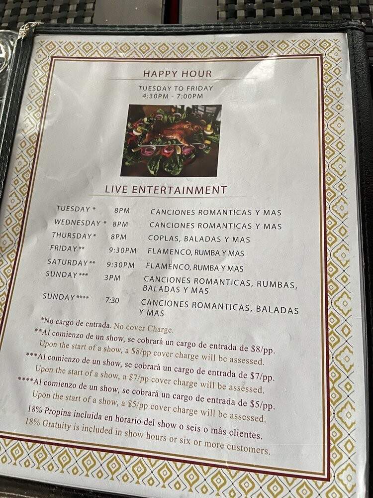 El Manchego Restaurant - Miami, FL menu_pic