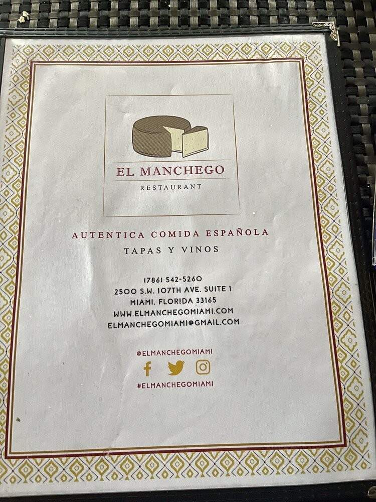 El Manchego Restaurant - Miami, FL menu_pic