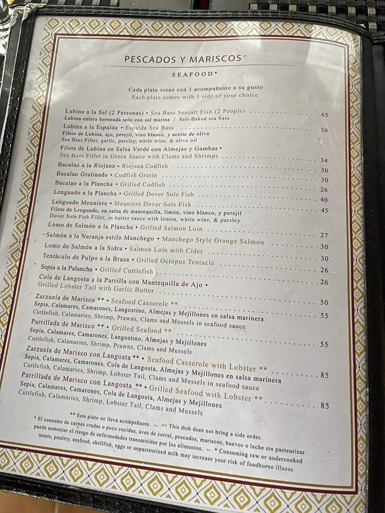 El Manchego Restaurant - Miami, FL menu_pic