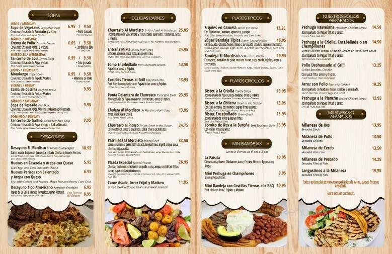 El Mordisco Sports Bar & Restaurant - Jackson Heights, NY menu_pic