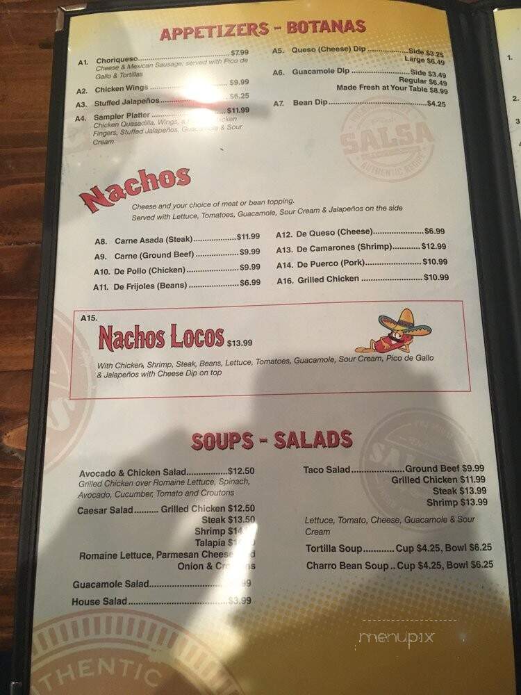 El Paso Mexican Grill - New Iberia, LA menu_pic