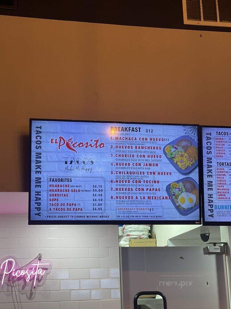 El Picosito Taqueria - Duarte, CA menu_pic