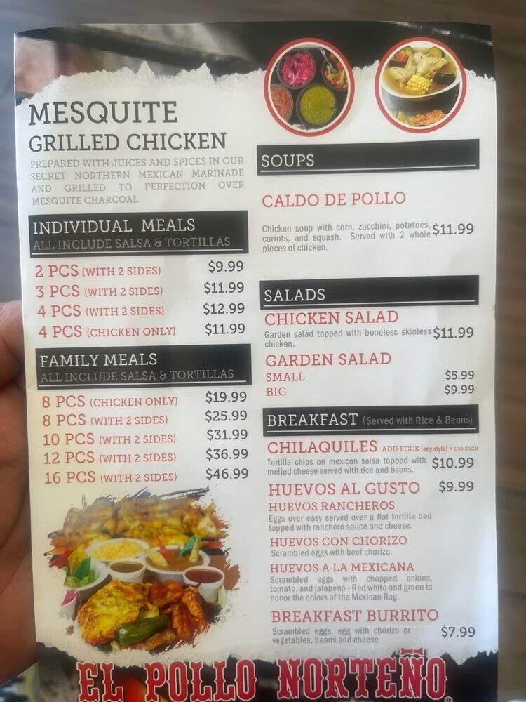 El Pollo Norteno - Anaheim, CA menu_pic