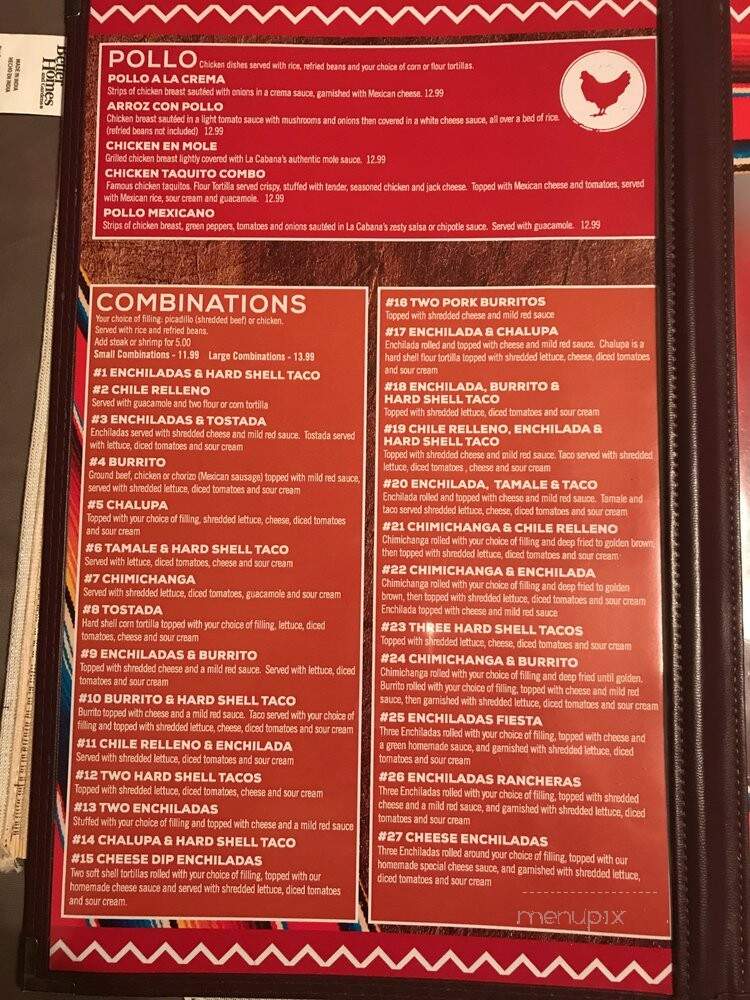 El Tequila Mexican Restaurant - Hayward, WI menu_pic