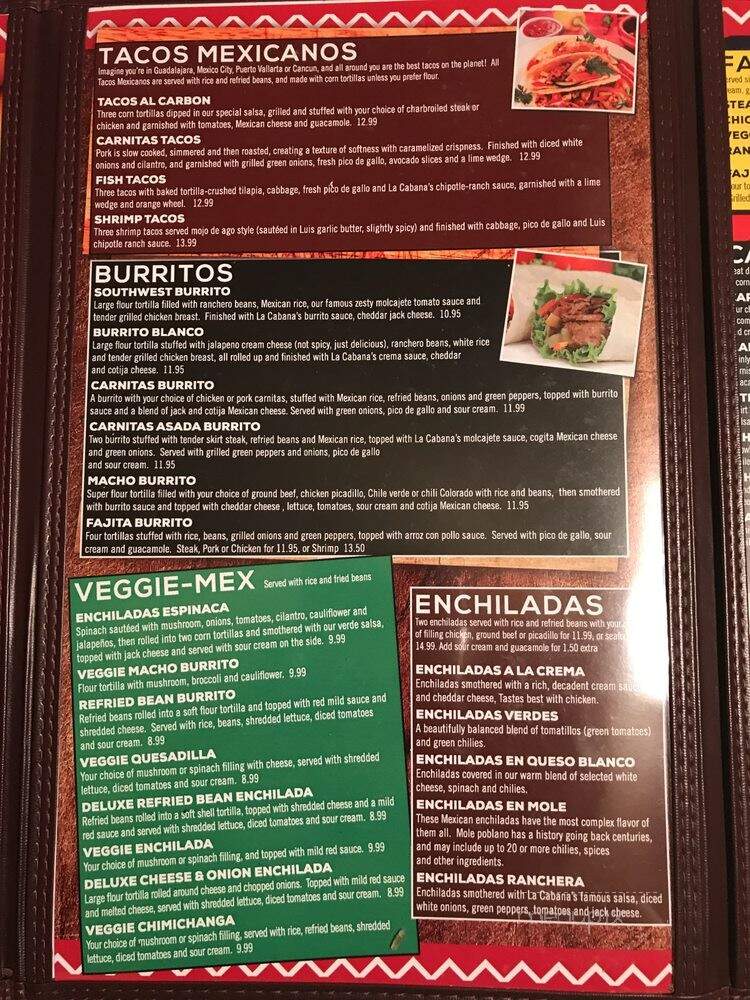 El Tequila Mexican Restaurant - Hayward, WI menu_pic