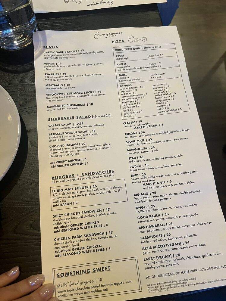 Emily - New York, NY menu_pic