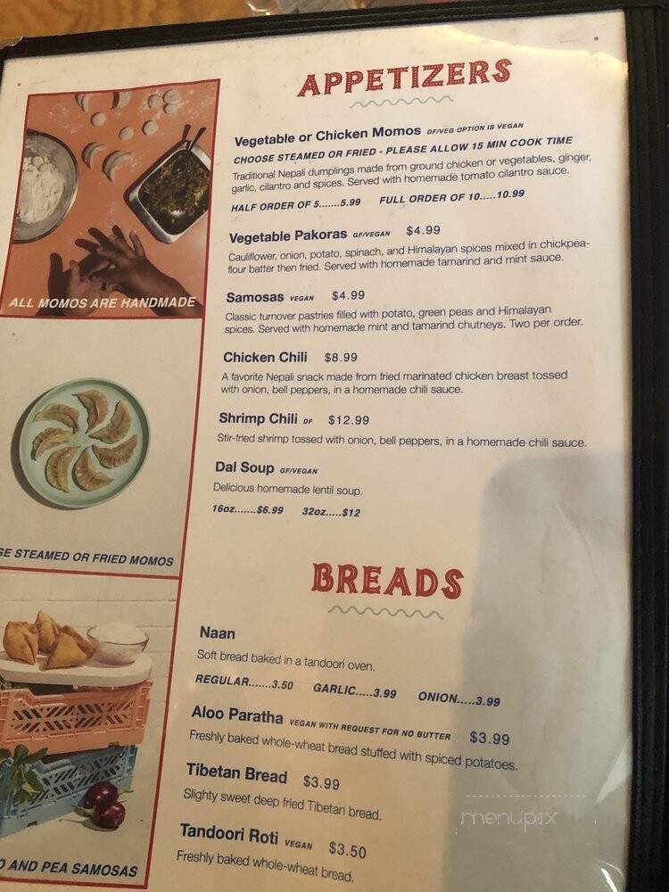 Everest Sherpa Restaurant - Ann Arbor, MI menu_pic