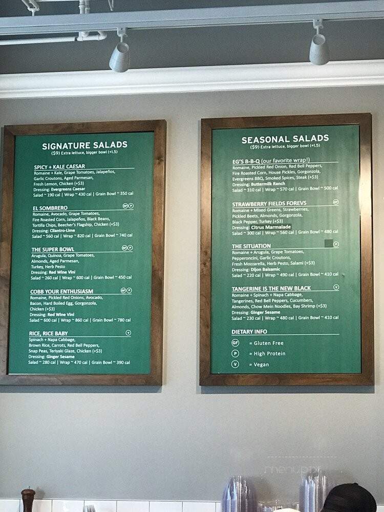 Evergreens - Seattle, WA menu_pic