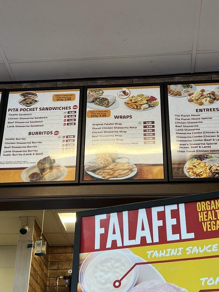 Falafel And Shawarma Planet - Sacramento, CA menu_pic