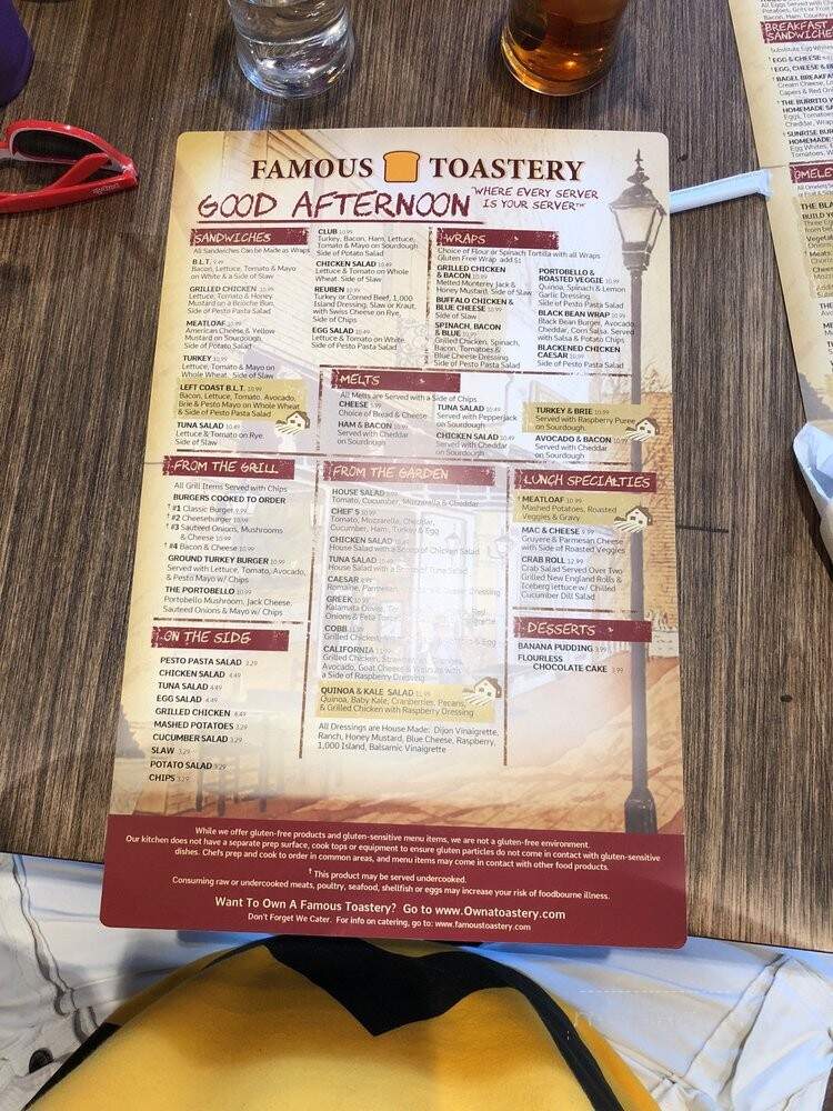 Famous Toastery - Charleston, SC menu_pic