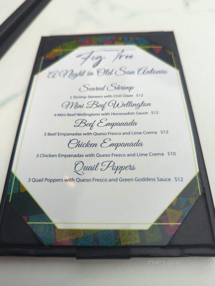 Fig Tree Restaurant - San Antonio, TX menu_pic