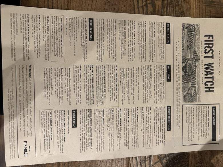 First Watch - Columbus, OH menu_pic