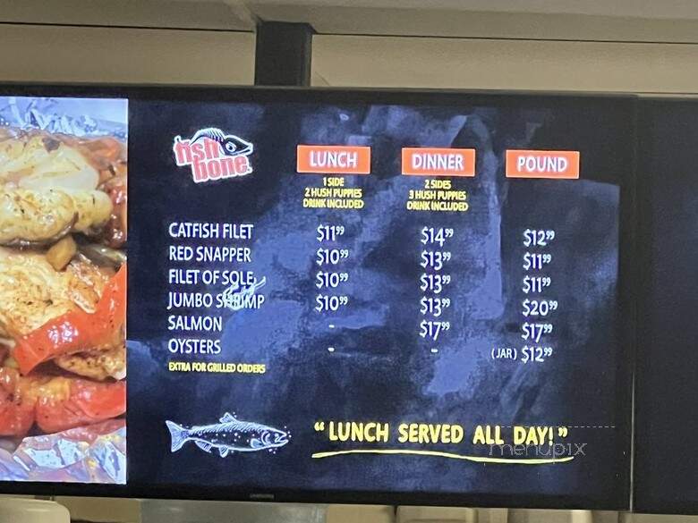 Fishbone Seafood - Gardena, CA menu_pic