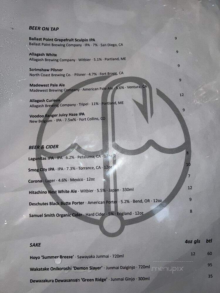 Fishwives - Pasadena, CA menu_pic