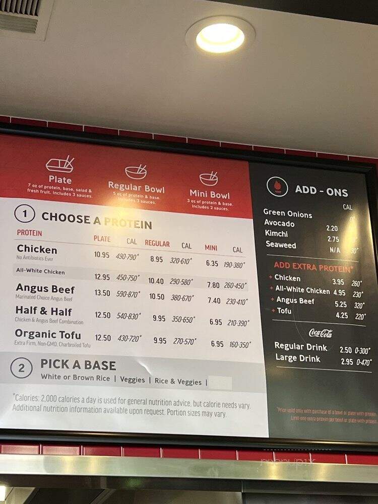 Flame Broiler - Bakersfield, CA menu_pic