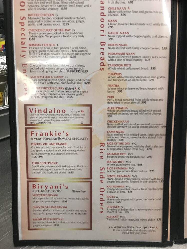 Flavor of India - West Hollywood, CA menu_pic