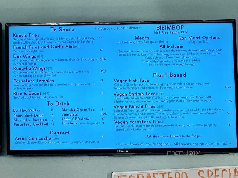 Forastero Restaurant - Chicago, IL menu_pic