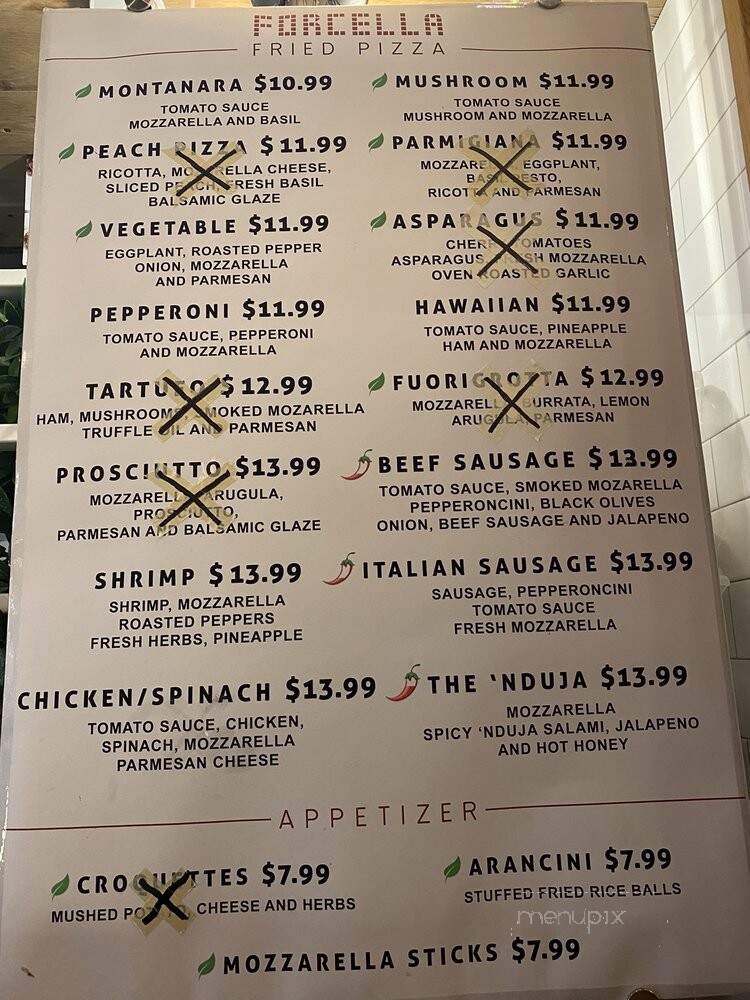 Forcella Fried Pizza - New York, NY menu_pic