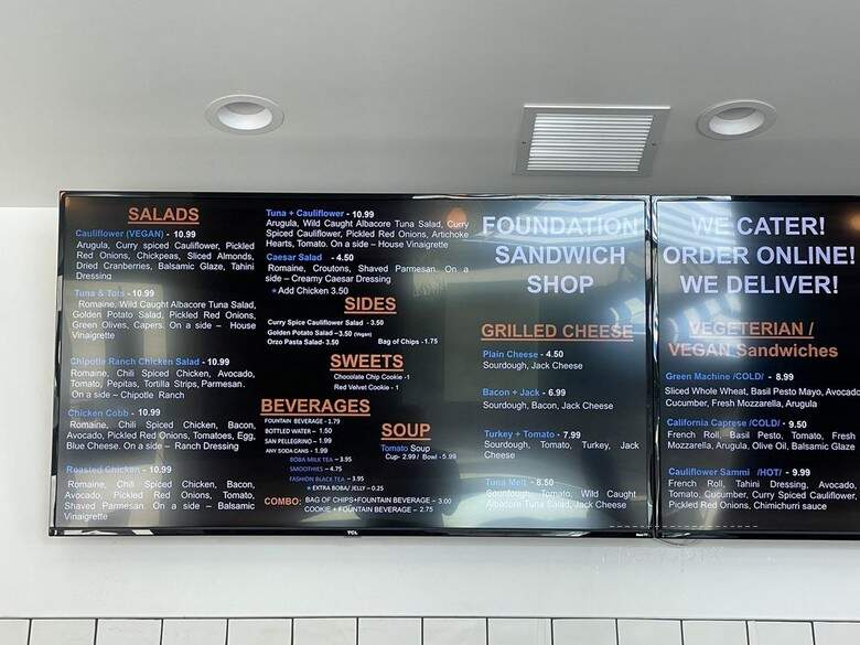 Foundation Sandwich Shop - Long Beach, CA menu_pic
