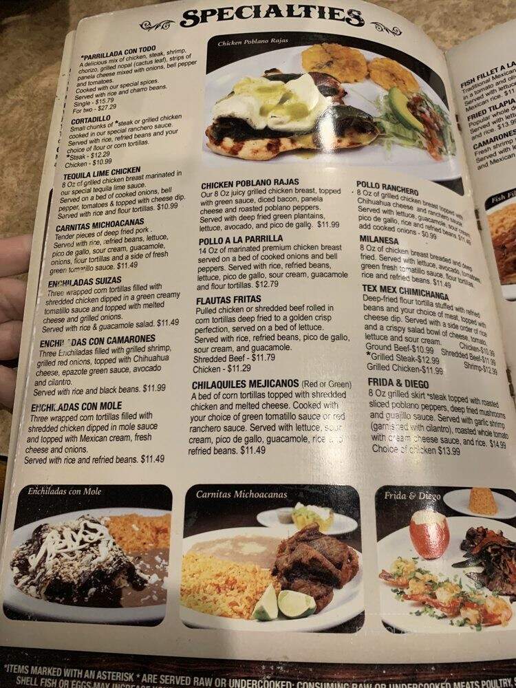 Fridas Mexican Cuisine - Cumming, GA menu_pic