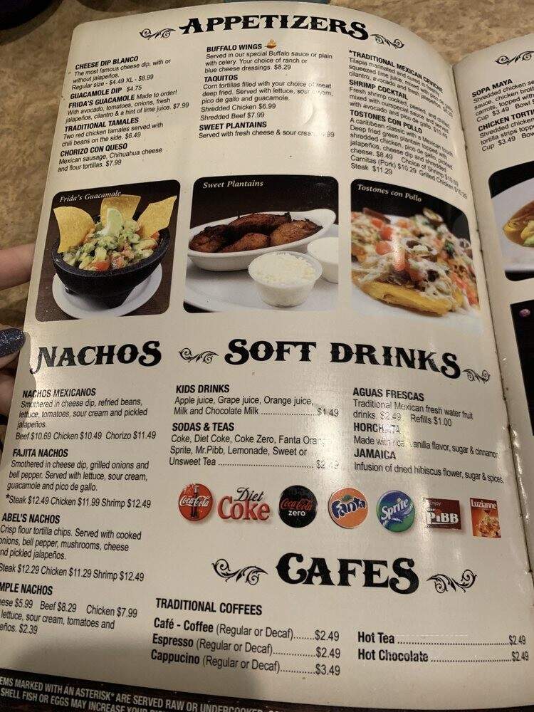 Fridas Mexican Cuisine - Cumming, GA menu_pic