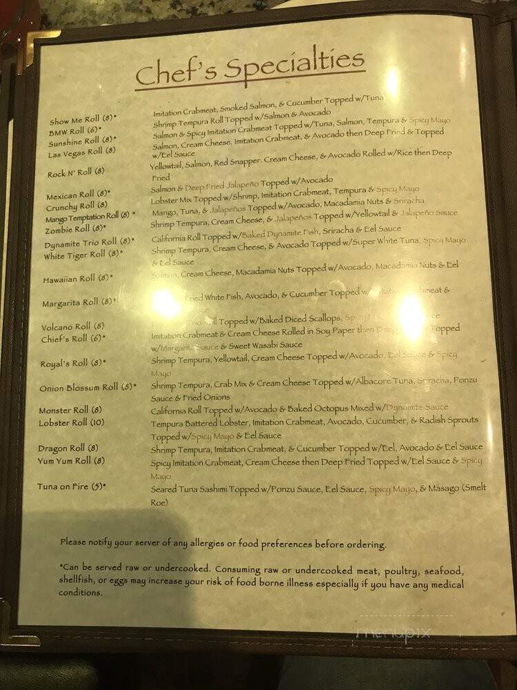 Fuji Sushi & Grill - Liberty, MO menu_pic
