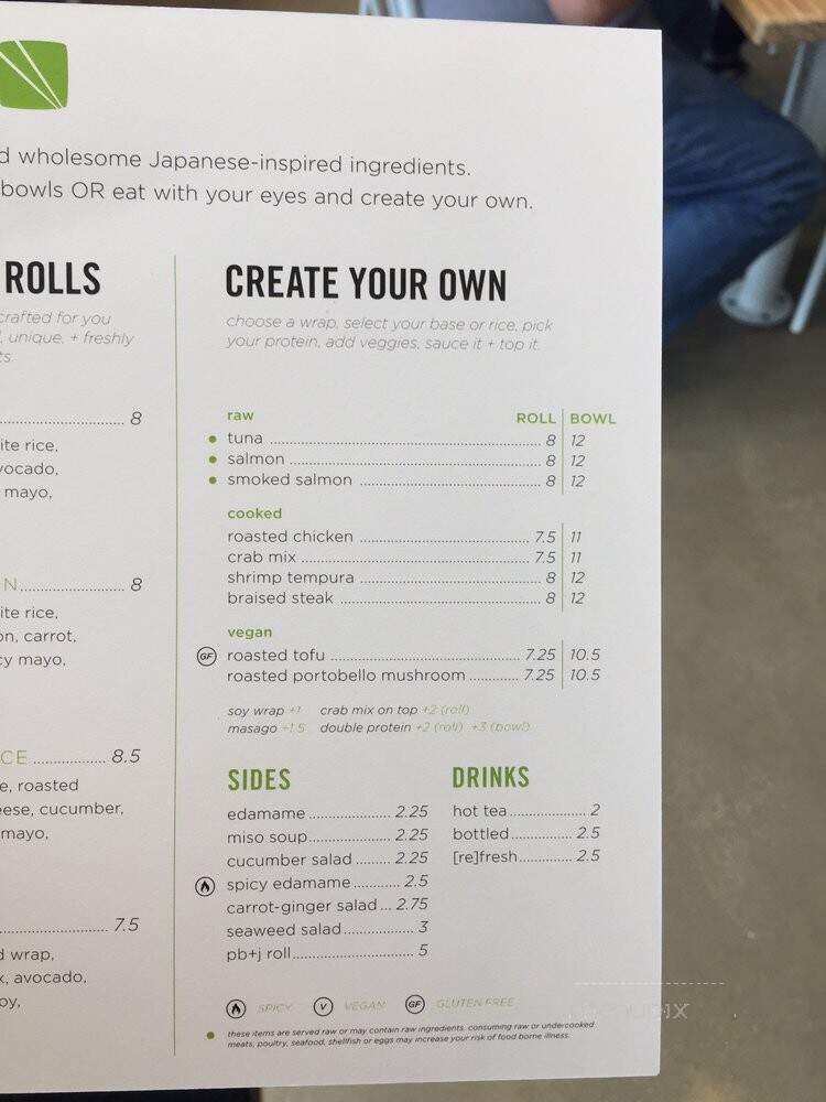 Fusian - Beavercreek, OH menu_pic