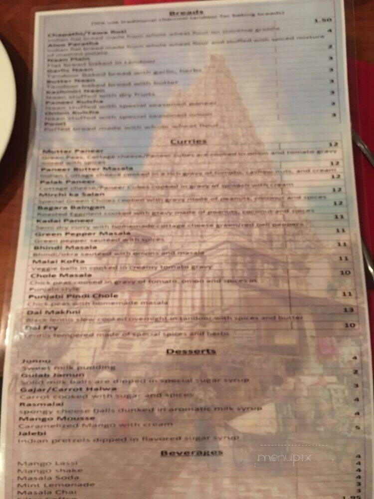 Gayatri Bhavan - Houston, TX menu_pic