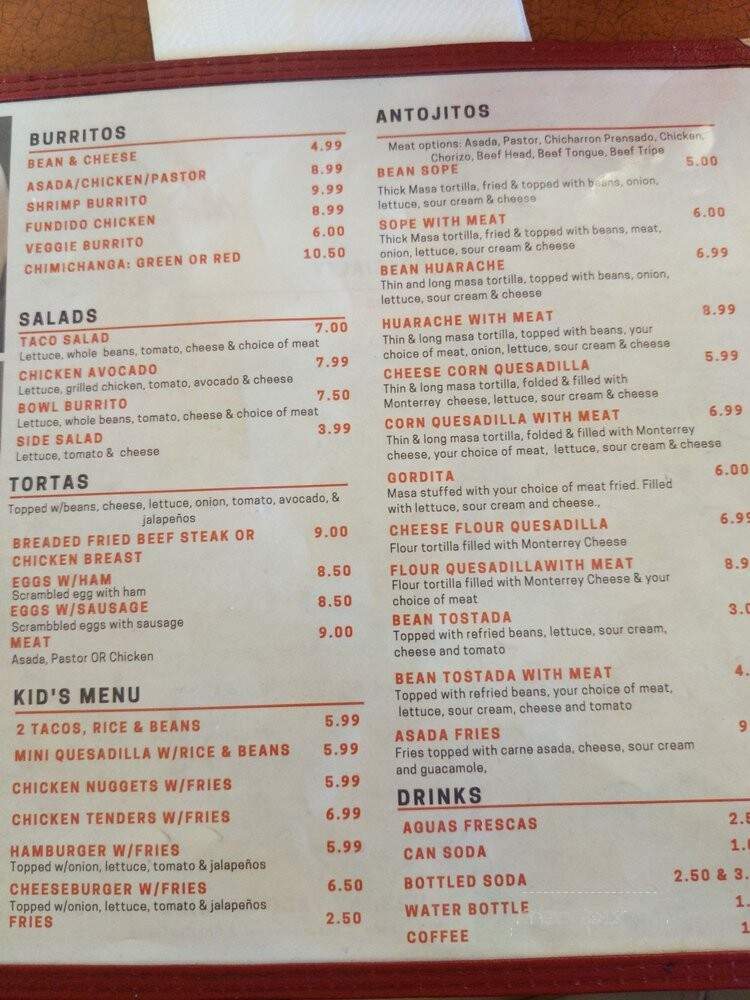 Gayosso's Mexican Food - Phoenix, AZ menu_pic
