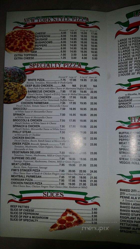 Gino's NY Pizza - Amherst, NY menu_pic