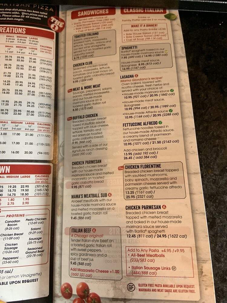 Giordano's - Bloomington, IL menu_pic