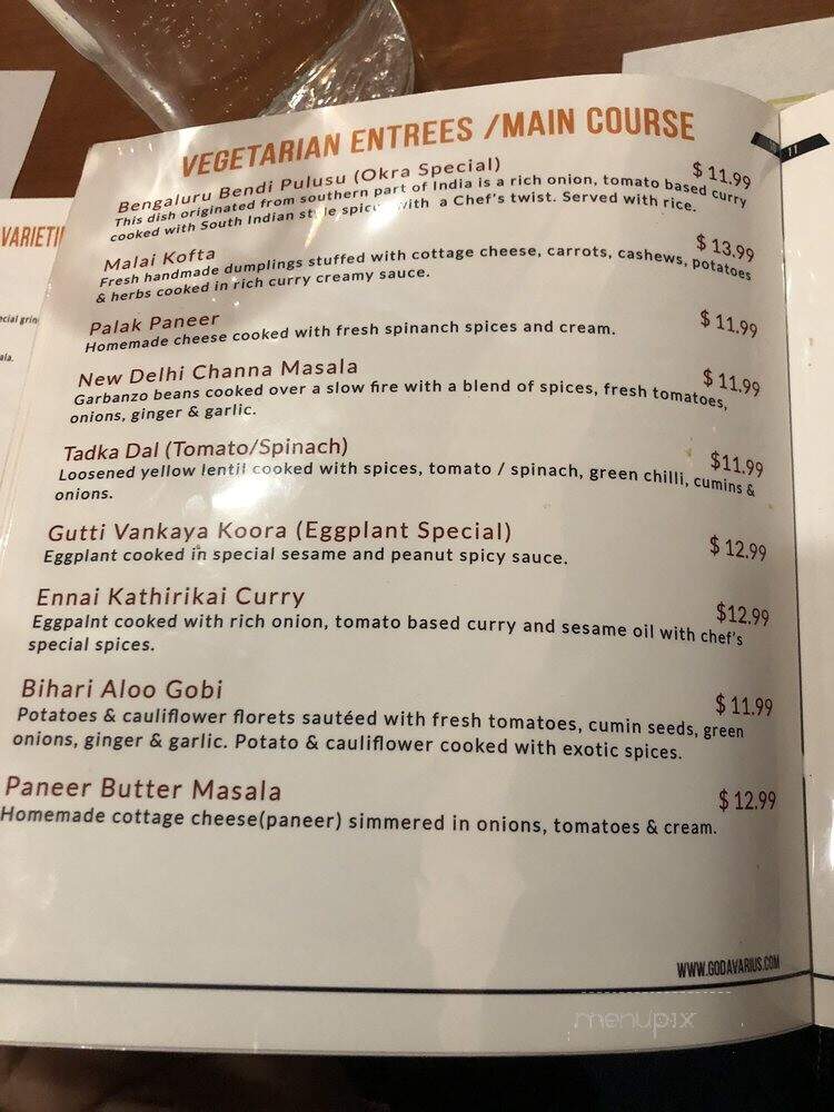 Godavari - Herndon, VA menu_pic