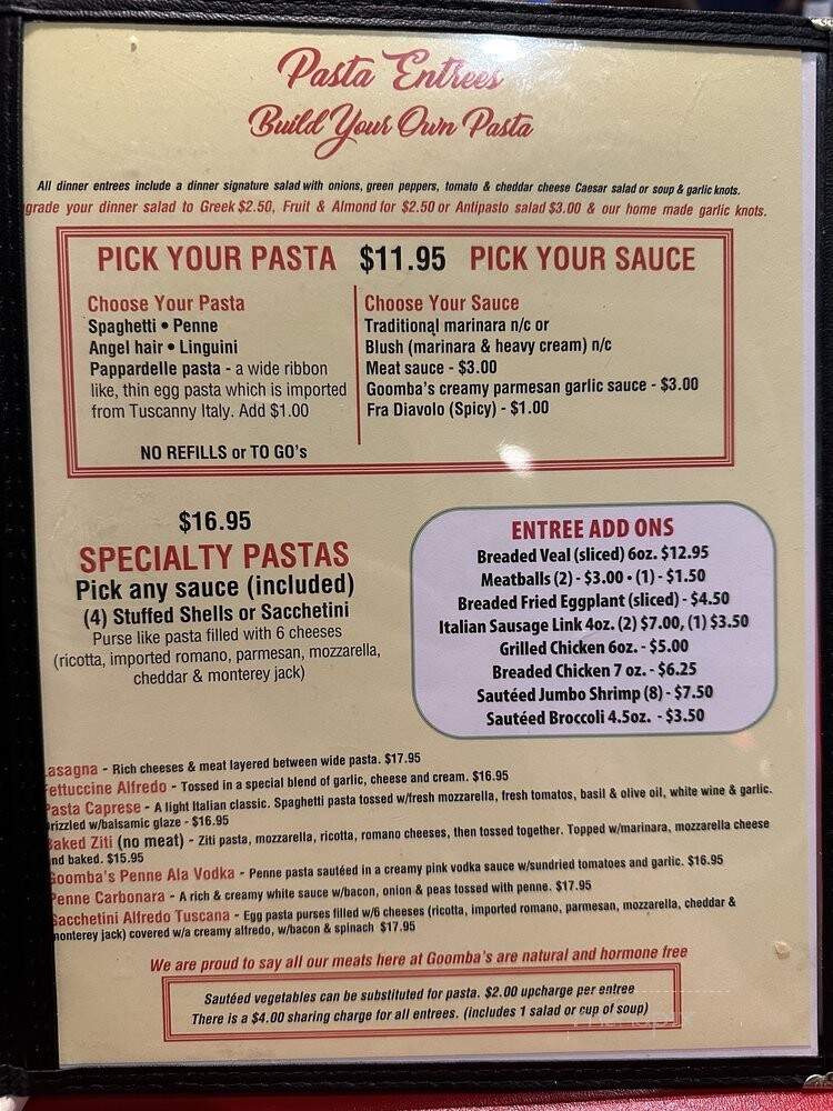 Goomba's Pizzeria - Clermont, FL menu_pic