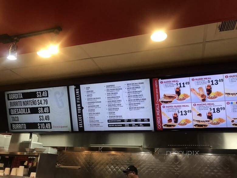 Gordillas - Addison, IL menu_pic