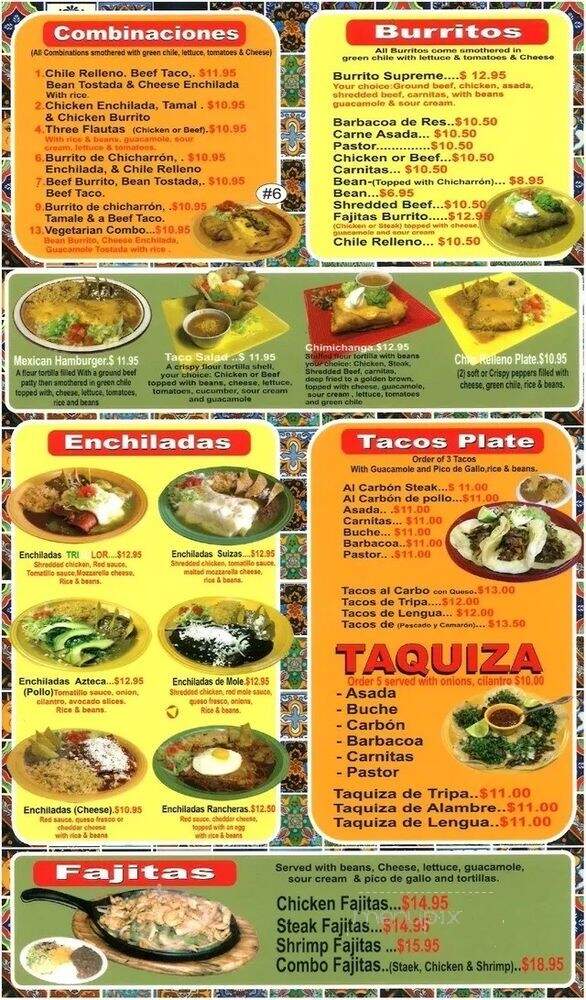Gordo's Mexican Restaurant - Denver, CO menu_pic
