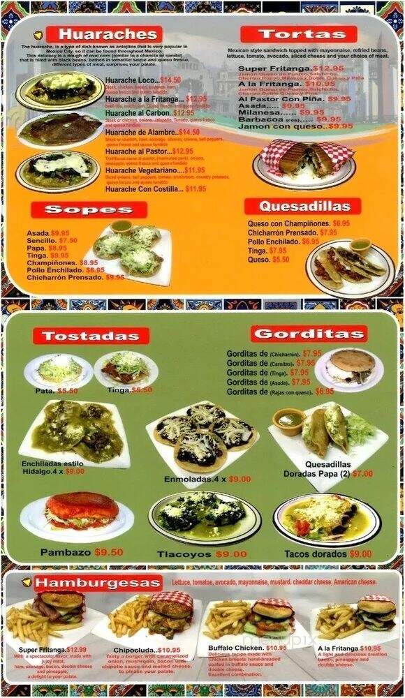 Gordo's Mexican Restaurant - Denver, CO menu_pic